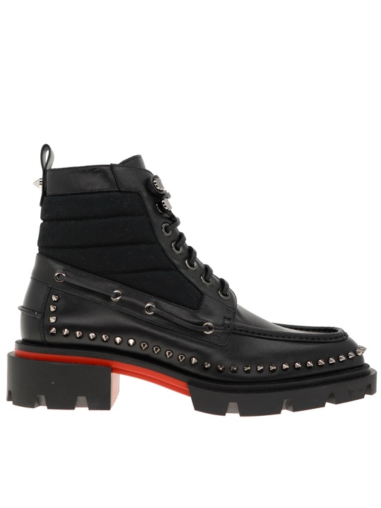 Christian Louboutin Our Steckel Combat Boots Black Leather Size 10 New main image 5